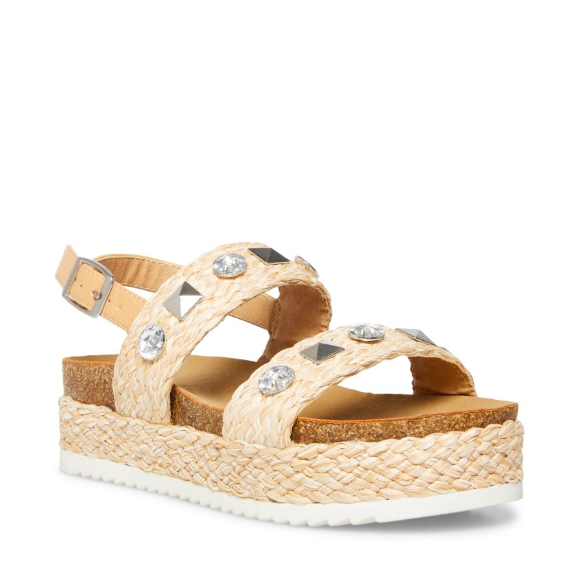 Sandalias de Plataforma Steve Madden Jgemston Raffia Niños Marrones Claro | ES EU60ES